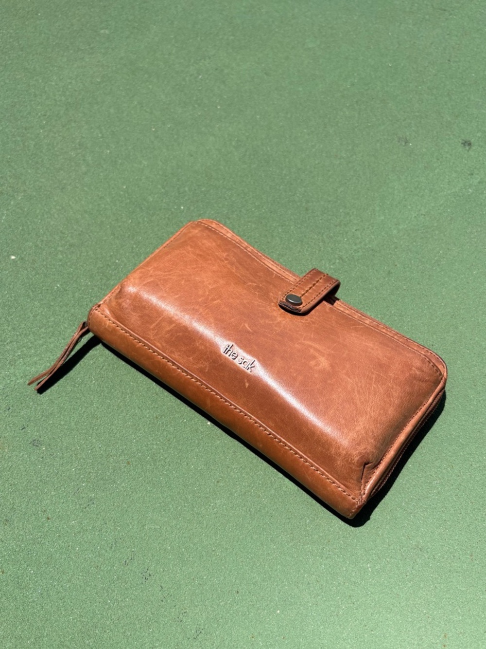 The Sak Tan Leather Zip Wallet